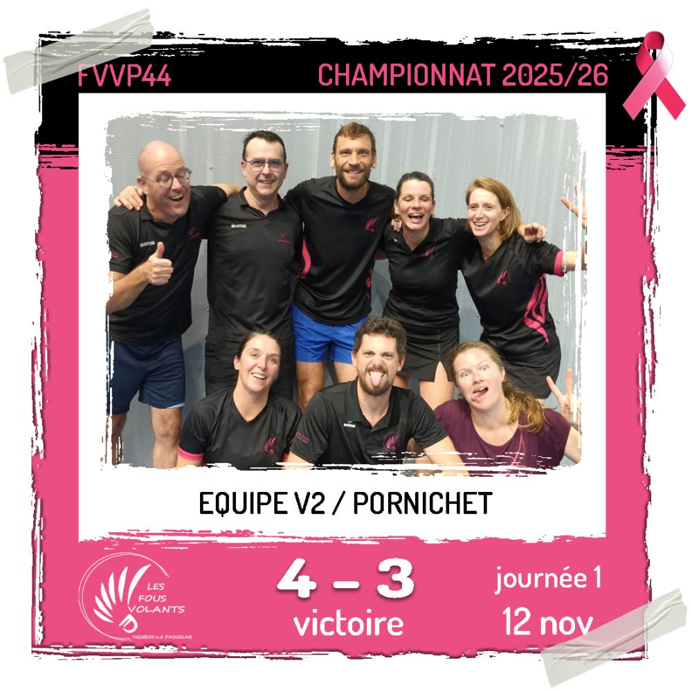 Rencontre J1 de la V2 : Vigneux contre Pornichet (victoire)